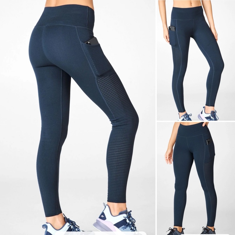 🥊Fabletics Sculpt-knit High Waisted Leggings in Thunder🥊